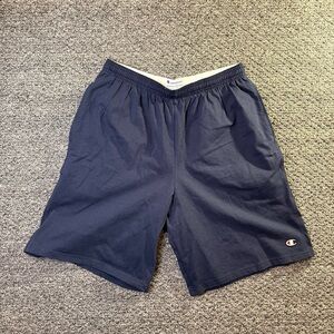 Champion Navy Athletic Shorts Size M Elastic Waist